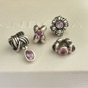 Pandora Amethyst Charms Bundle